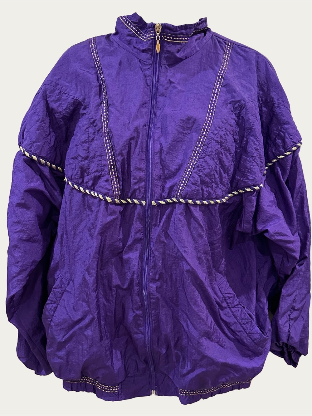 BOLO Spirit Purple Track Suit 90s Vintage Lightweight Jacket Large.